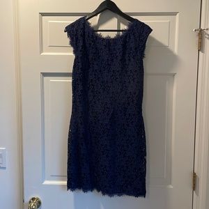 Dianne von furstenberg navy blue dress